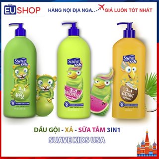  Sữa tắm gội xả 3in1 dành cho trẻ em Suave Kids Chai 532ml - 1.18L 