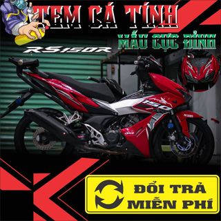 Tem dán xe winner x v2 màu đỏ chất,mẫu tem rời chế,in chất liệu decal trắng 3 lớp cho độ bám dính cao