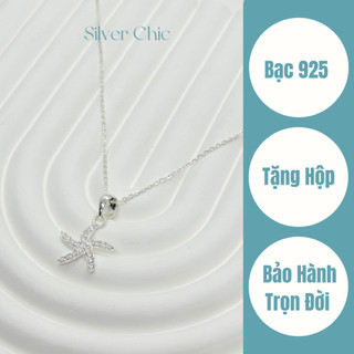  Dây chuyền vòng cổ bạc Sao Biển đính đá lấp lánh SILVER CHIC bạc 925