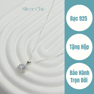  Dây chuyền vòng cổ bạc mặt đá CZ cực sang trọng SILVER CHIC bạc 925