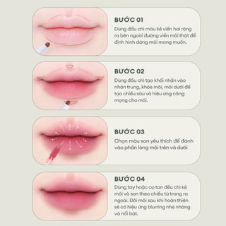 Chì kẻ viền môi Dearmay 2in1 Plumpy Lip Liner