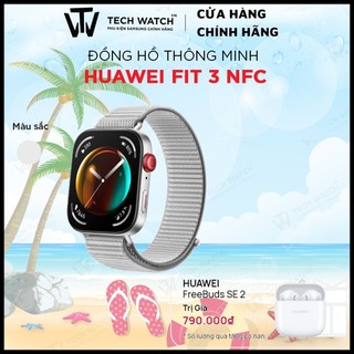 Đồng hồ huawei watch fit 3 xám | thiết kế mỏng nhẹ | quản lý tập luyện | tích hợp nfc