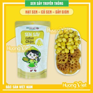 Hạt sen sấy giòn không đường ăn liền, củ sen sấy truyền thống túi 30g, đặc sản hạt sen Đồng Tháp, sen Đại Việt