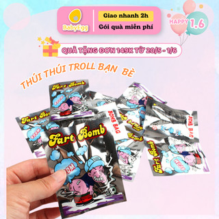 Túi boom thúi, ĐỒ TROLL bạn bè, ruồi gián cao su nhân tạo Đồ chơi vui nhộn cho bé