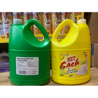 Nước Rửa Chén NET Sạch Can 3.8Kg - MẪU MỚI