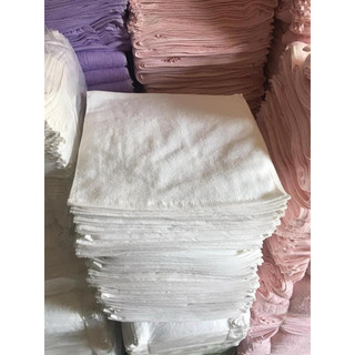 Combo 10 khăn lau trắng + màu dày, đẹp 100% cotton