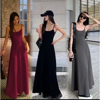 Đầm Maxi Thiết Kế Váy 2 Dây Bigsize Nữ Dáng Ôm Xòe Phong Cách Chất Gân Tăm Co Giãn  G201