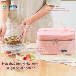 Bộ Hộp Thuỷ Tinh Nikko Kèm Túi Yoshino - Inochi: An Toàn, Kín Khít, Chịu Nhiệt, Bảo Quản Thực Phẩm