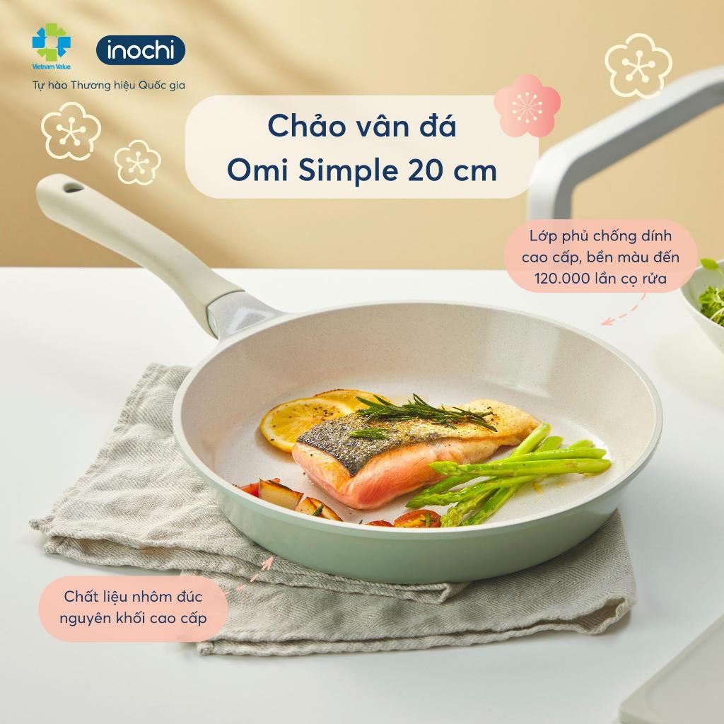 Chảo Chống Dính Omi Simple Inochi Cao Cấp: Không Dính, Bền Bỉ, An Toàn, Nấu Ngon Mọi Món