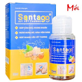 Dung Dịch Xịt Vết Thương Santago Hỗ trợ Nhanh Liền Vết Thương, Cầm Máu, Kháng Khuẩn, Giảm Sưng Viêm Vết Thương An Toàn -