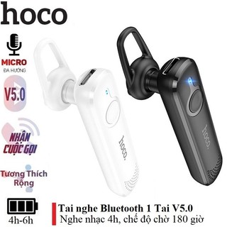 Tai nghe bluetooth Hoco E63, tai nghe 1 bên có mic đàm thoại chuyên dụng, 6h nghe nhạc