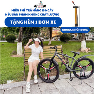 Xe đạp thể thao 4teen xe đạp địa hình khung nhôm 26inch tập thể dục, thể thao, dã ngoại
