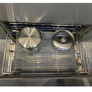Kệ để xoong nồi Eurogold inox 304 nan dẹt ray giảm chấn, Kệ để đồ tủ bếp dưới, Phụ kiện tủ bếp