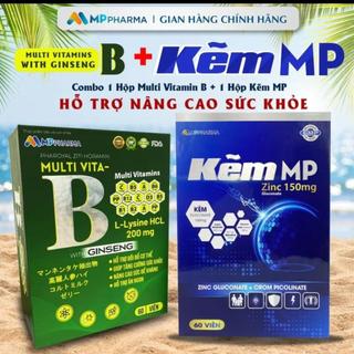  MP Combo 1 Hộp - TPBS Kẽm MP Zinc VÀ  1 Hộp  -TPBVSK Vitamin B  Bổ Sung  Vitamin Kẽm Gluconate 