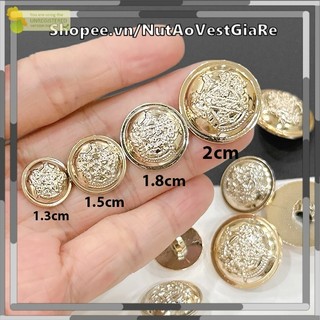 Set 10 Nút Nhựa Huy Hiệu Có Nhiều Size, Màu Vàng sang trọng, nút kiểu đẹp