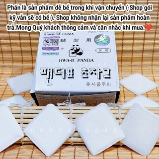 1 hộp 50 viên Phấn sáp panda HWA-IL PANDA loại tốt màu trắng. Lưu ý: phấn sáp nét vẽ sẽ không như phấn bột