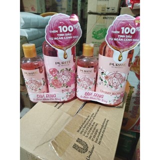 Sữa tắm dưỡng da purite 850ml có tặng -rose-cherry