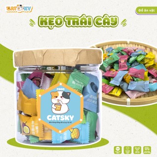 Kẹo trái cây CATSKY FOOD đồ ăn vặt HŨ 100G