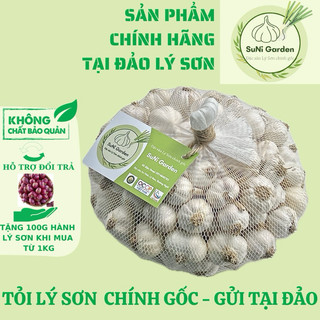 Tỏi khô lý sơn bịch lưới suni 1kg - cam kết tỏi chuẩn lý sơn 100%