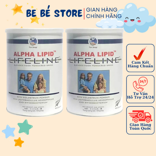 Combo 2 Lon Sữa non Alpha Lipid Lifeline 450g chính hãng New Zealand