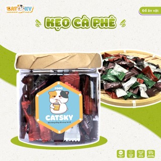 Kẹo cà phê CATSKY FOOD đồ ăn vặt HŨ 100G