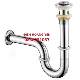 Xả lavabo inox loại xả nhấn có lỗ chống tràn