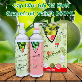 Dầu gội xả bưởi grapefruit valert 850ml giảm rụng tóc kích mọc tóc phục hồi hư tổn