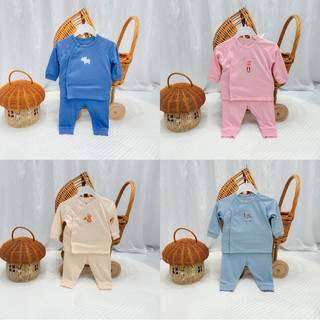 Bộ Dài Tay Sơ Sinh Lullaby Cotton Mềm Cho Bé