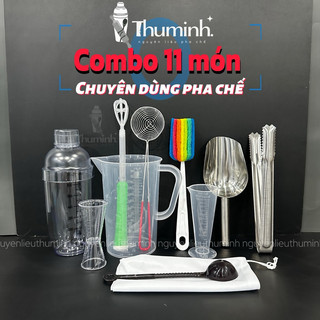Combo 11 món dụng cụ pha chế trà sữa, cocktail