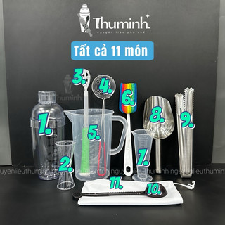 Combo 11 Món Dụng Cụ Pha Chế Trà Sữa, Cocktail