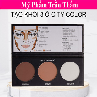 Phấn Tạo khối 3 ô City color , Tạo Khuôn Mặt Trở Lên Thon Gọn