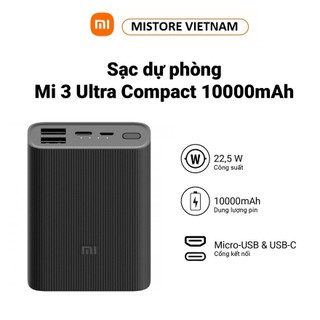 Pin sạc dự phòng 10000mAh Mi Power Bank 3 Ultra Compact