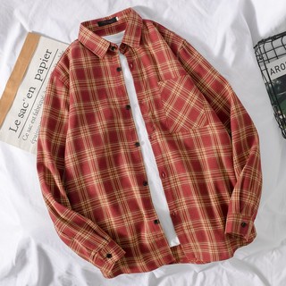 Áo sơ mi kẻ dáng rộng, sơ mi dài tay caro nam nữ chất cotton mềm mịn thoáng mái form unisex
