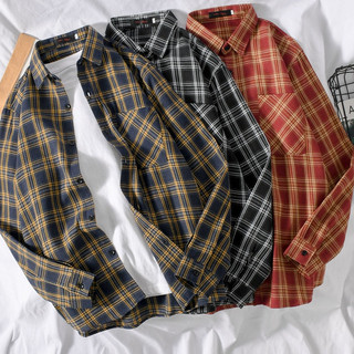 Áo sơ mi kẻ dáng rộng, sơ mi dài tay caro nam nữ chất cotton mềm mịn thoáng mái form unisex