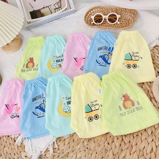 Quần Đùi Cotton In Hình Dễ Thương Cho Bé