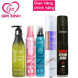 Gel bọt mềm KARSEELL CHÍNH HÃNG Gôm xịt giữ nếp tóc xoăn hippie xoăn xù mì xoăn lơi