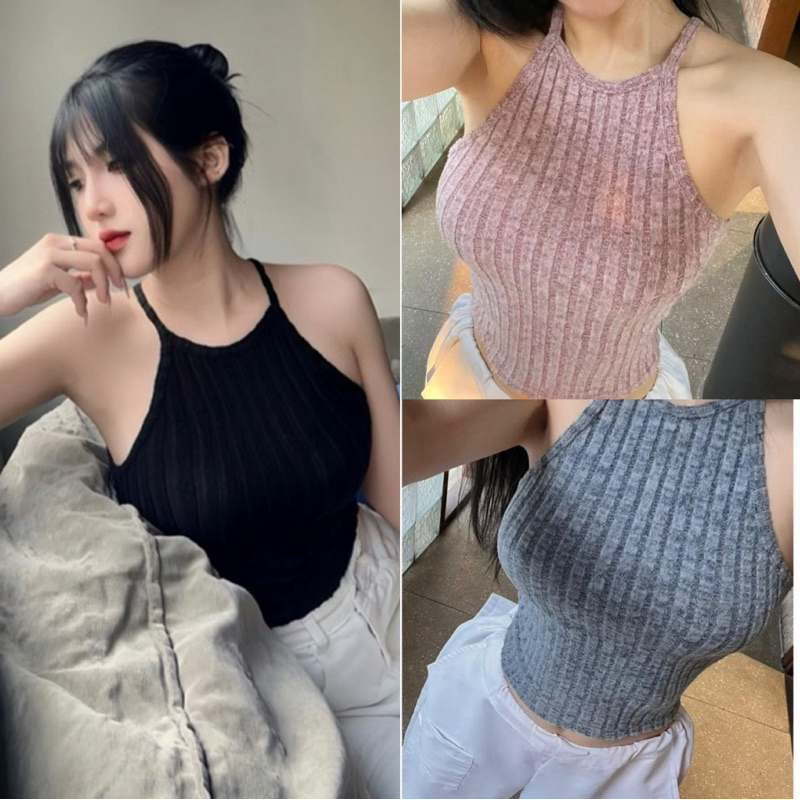 ÁO HAI DÂY GIẢ YẾM PHONG CÁCH CHẤT LEN LÔNG BOONG STORE AK774