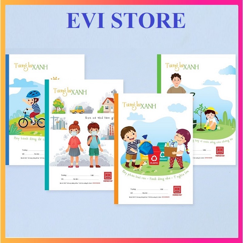 Lố 10 quyển vở 5 Ô ly 48 trang School Cool Hồng Hà 0519  dành cho học sinh tiểu học