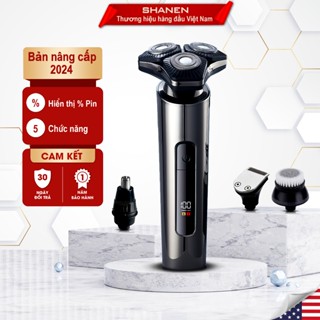 Máy cạo râu đa năng 3 lưỡi kép SHANEN, Tỉa lông mũi êm ái, Cạo râu êm, Bảo hành 12 tháng
