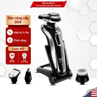 Máy cạo râu đa năng 3 lưỡi kép SHANEN, tỉa lông mũi, tông đơ, massage mặt