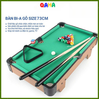  Bộ đồ chơi bàn Bi a cỡ lớn chất liệu gỗ cao cấp tặng kèm gậy cho bé đồ chơi trẻ em - QAHA 