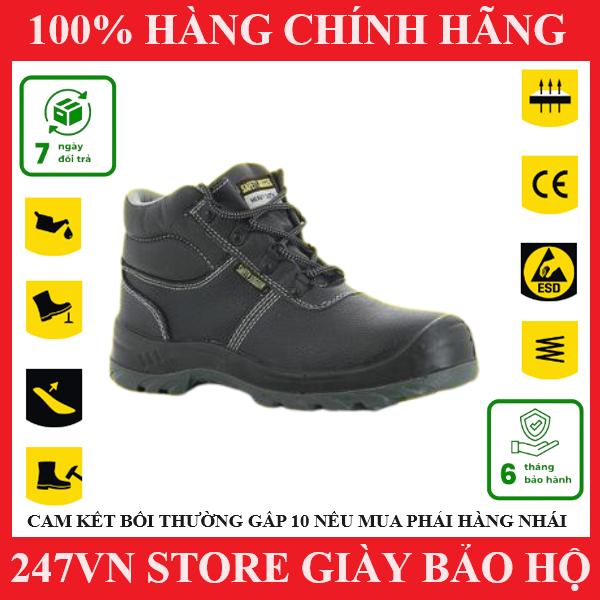 Giày bảo hộ lao động Safety Jogger Bestboy S3⚡ FREESHIP ⚡Chất Da Thật, Chống Thấm Nước, Đế PU