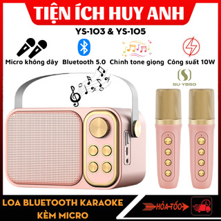 Loa Bluetooth Mini Karaoke Kèm Micro YS-105 và YS-103 -  Âm thanh siêu hay , Bass cực đã tai