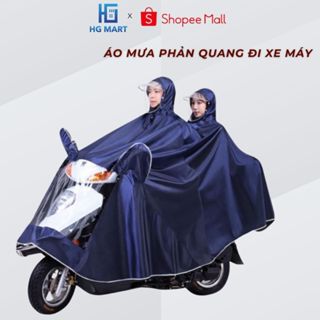 Áo Mưa Phản Quang 1 Người Và 2 Người HGMART Che Phủ Toàn Thân Kèm Kính Chắn Mưa Tiện Lợi  [ Hàng Tốt ]