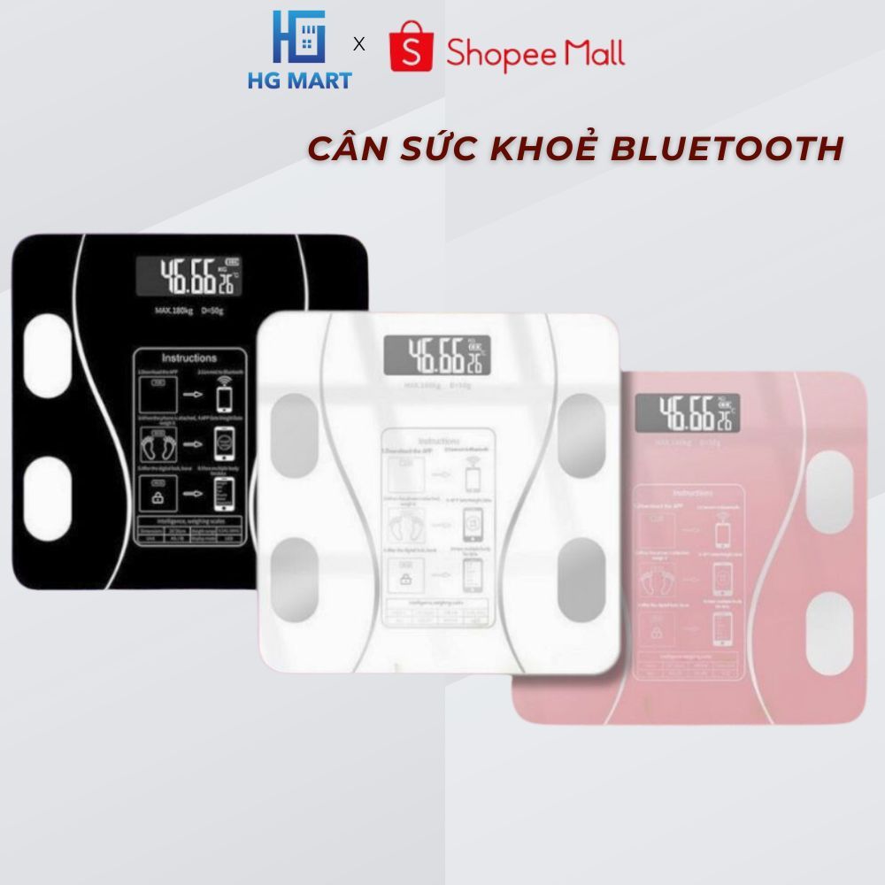 Cân Điện Tử Sức Khoẻ HGHOME Kết Nối Bluetooth Phân Tích Chỉ Số Cơ Thể, Tiện Lợi Cho Gia Đình