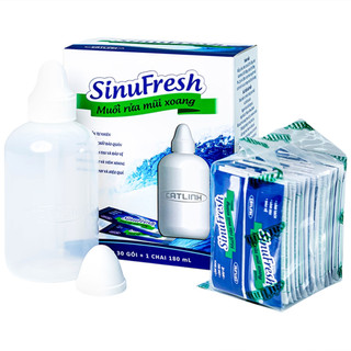 Bình Rửa Mũi SinuFresh 180ml Kèm Muối rửa mũi xoang hãng Cát Linh