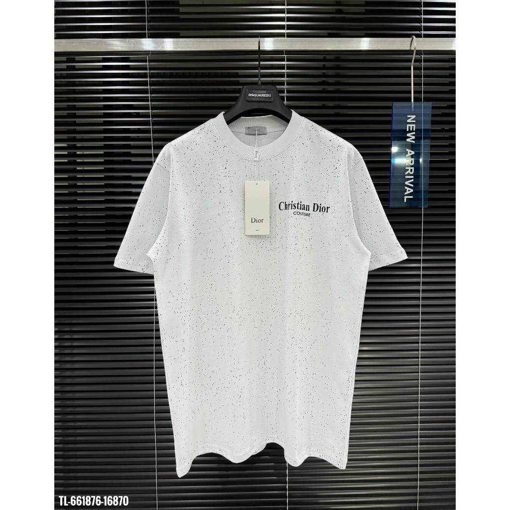 🔥Hot🔥Áo thun Dior in chữ phối vẩy sơn thiết kế hot trend Nam nữ New 2024