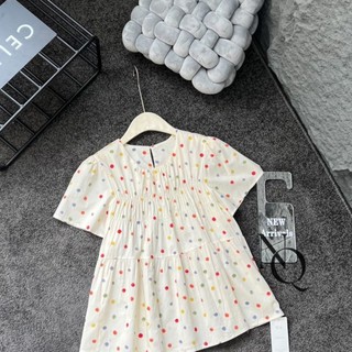 Áo chấm bi màu hàng QC