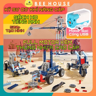 Đồ chơi lắp ráp kĩ sư cơ khí 9686, bộ lắp ráp kỹ thuật có động cơ 396PCS dòng education technic, đồ chơi tư duy cho bé