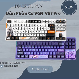 Bàn Phím Cơ VGN V87 Pro, 3 Mode Led RGB | Pin 8000mah
